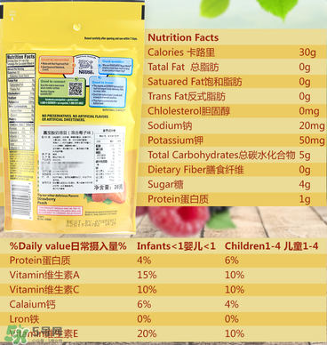 嘉寶溶豆成分如何？嘉寶溶豆成分表