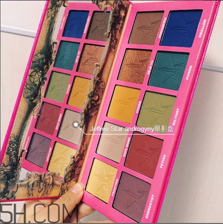 jeffree star androgyny眼影盤(pán)色號(hào)_試色圖