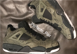 kaws與air jordan 4聯(lián)名橄欖綠版本實(shí)物什么樣？