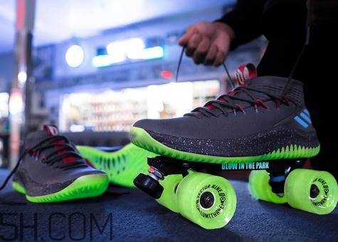 adidas dame 4 glow in the dark多少錢_實物上腳效果