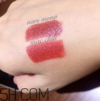 nars mona和mac chili顏色一樣嗎？nars mona和chili試色對比