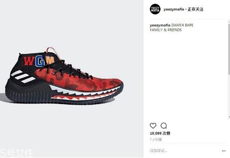 bape與adidas dame 4聯(lián)名有哪幾款_多少錢？