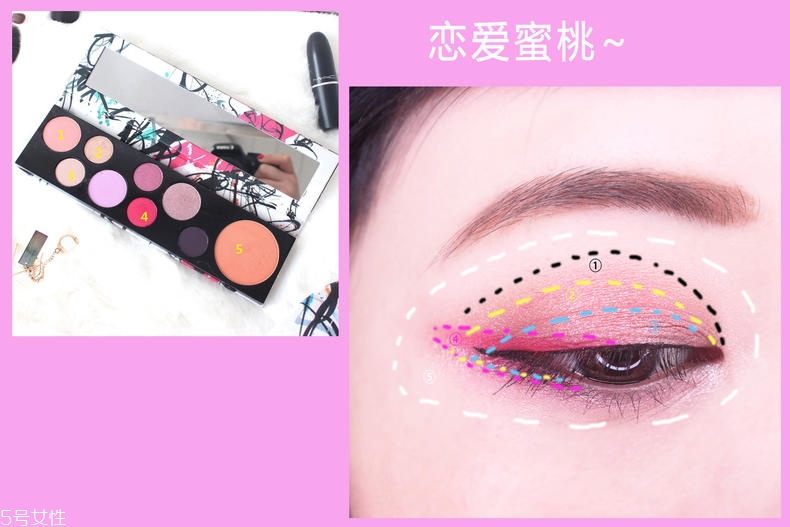 mac girls戲精眼影涂鴉盤畫(huà)法 偶練樂(lè)華七子同款眼影